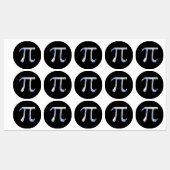 Chrome-achtige pi-symboolafdruk labels (Vel)