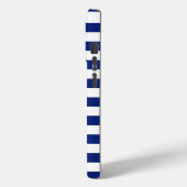 Chrome-achtige-piraat op het Nautical Stripes Deco Case-Mate iPhone Case (Achterkant / Links)