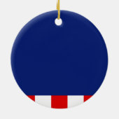 Chrome achtige ster op feestelijke patriottische k keramisch ornament (Achterkant)