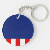 Chrome achtige ster op feestelijke patriottische k sleutelhanger (Achterkant)