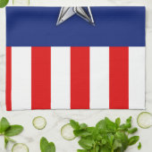 Chrome achtige ster op feestelijke patriottische k theedoek (Gevouwen)