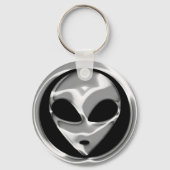 CHROME ALIEN HEAD SLEUTELHANGER (Voorkant)