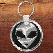 CHROME ALIEN HEAD SLEUTELHANGER (Voorkant)