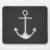 Chrome als anker op koolstofvezel muismat (Voorkant)