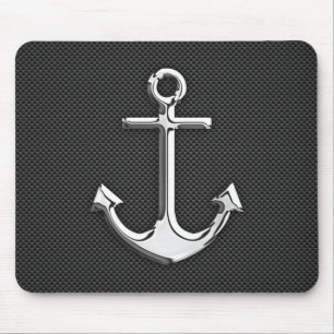 Chrome als anker op koolstofvezel muismat