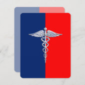 Chrome als Caduceus Medical Symbol League (Voorkant / Achterkant)