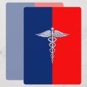 Chrome als Caduceus Medical Symbol League (Voorkant / Achterkant)