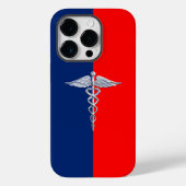 Chrome als Caduceus Medical Symbol League Case-Mate iPhone Case (Achterkant)