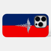 Chrome als Caduceus Medical Symbol League Case-Mate iPhone Case (Achterkant (horizontaal))