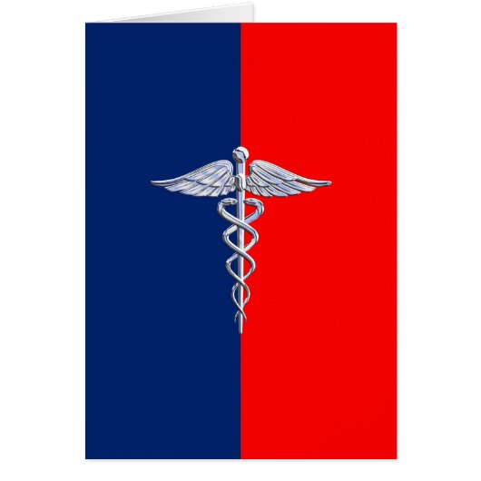Chrome als Caduceus Medical Symbol League Decor (Voorkant)