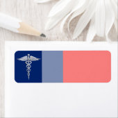 Chrome als Caduceus Medical Symbol League Decor Etiket (Insitu)