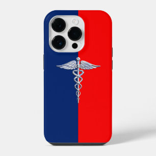 Chrome als Caduceus Medical Symbol League iPhone 14 Plus Hoesje
