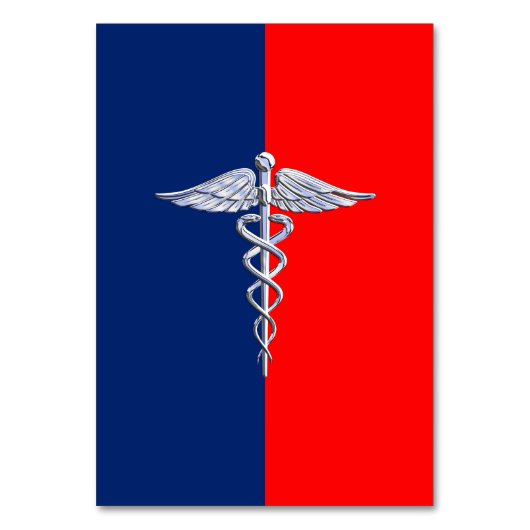 Chrome als Caduceus Medical Symbol League Kaart (Voorkant)