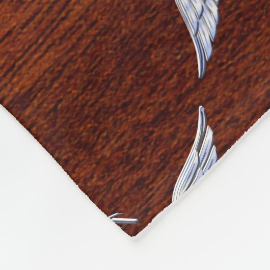 Chrome als Caduceus Medical Symbol Mahogany Print Fleece Deken (Hoek)