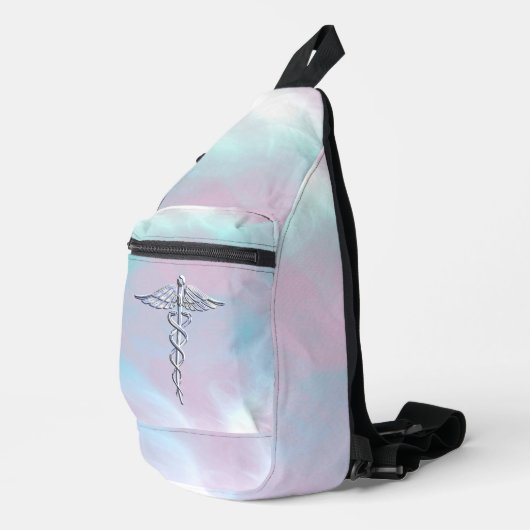 Chrome als Caduceus Medical Symbol Moeder Parell D Sling Bag (Rechterhoek)