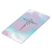 Chrome als Caduceus Medical Symbol Moeder Pearl Magneet (Linkerzijde)