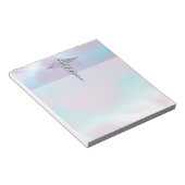 Chrome als Caduceus Medical Symbol Moeder Pearl Notitieblok (Schuin)