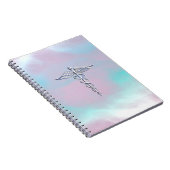 Chrome als Caduceus Medical Symbol Moeder Pearl Notitieboek (Rechterzijde)