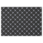 Chrome als Caduceus Medical Symbool Black Decor Tafelkleed (Voorkant (Horizontaal))