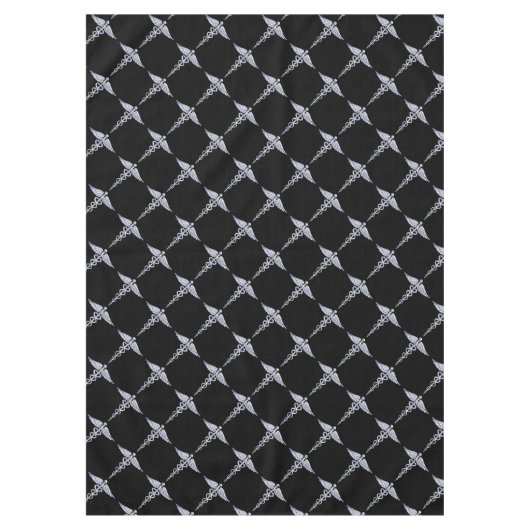 Chrome als Caduceus Medical Symbool Black Decor Tafelkleed (Voorkant)