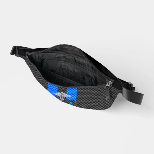 Chrome als Caduceus Medisch Symbool met Tekst MD Heuptasje (Open)