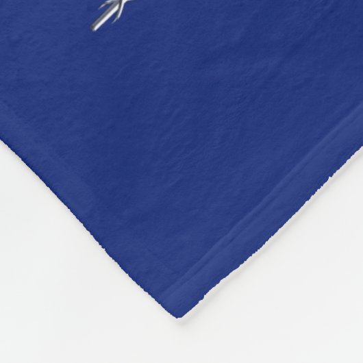 Chrome als Caduceus medisch symbool op Navy Blue Fleece Deken (Hoek)