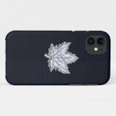 Chrome als esdoornblad op stijlvolle koolstofvezel Case-Mate iPhone case (Achterkant (horizontaal))