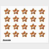 Chrome Als Hardloopend Hert op Fijne Teakprint Ster Sticker (Vel)