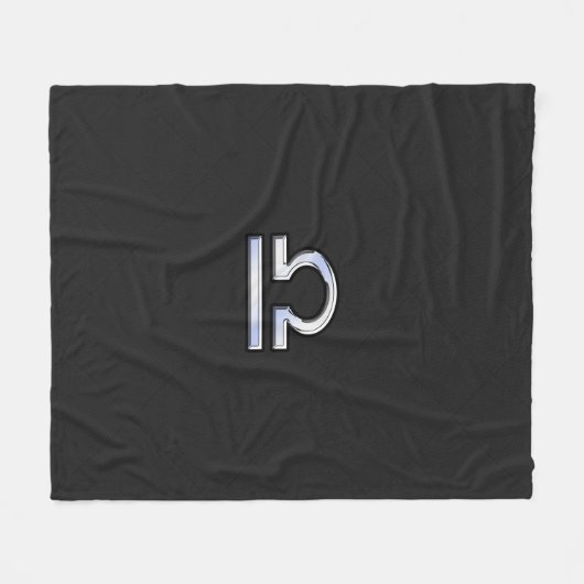 Chrome als het herendiersymbool slang huiddecor fleece deken (Voorkant (Horizontaal))