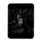 Chrome als het herkenningsteken van de galgdierent magneet (Verticaal)