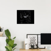 Chrome als het herkenningsteken van de galgdierent poster (Thuiskantoor)