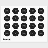 Chrome als het herkenningsteken van de galgdierent ronde sticker (Vel)