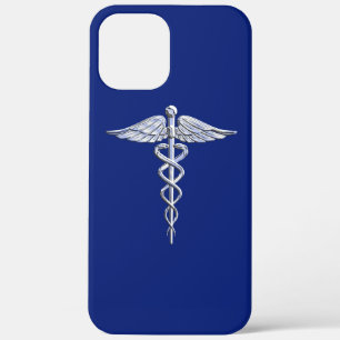 Chrome als het medische symbool van Caduceus op bl Case-Mate iPhone Case