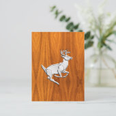 Chrome als het runnen van Deer op de fijne Druk va Briefkaart (Staand voorkant)