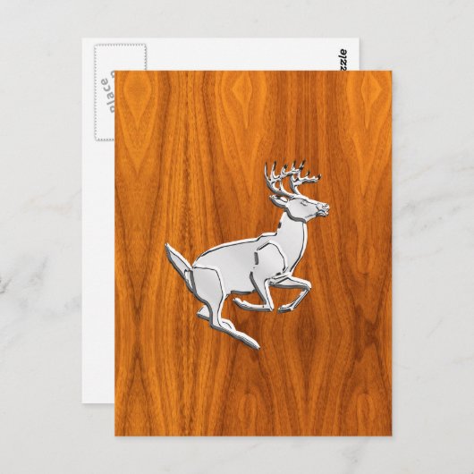 Chrome als het runnen van Deer op de fijne Druk va Briefkaart (Voorkant / Achterkant)