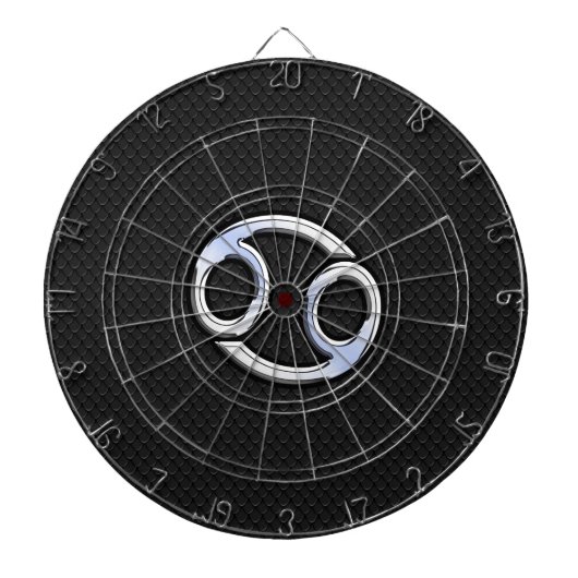 Chrome als kankerdierentuin op slangenhuidstijl dartbord (Voorkant)