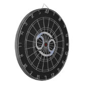 Chrome als kankerdierentuin op slangenhuidstijl dartbord (Voorkant Links)