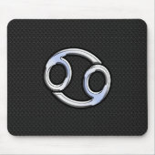 Chrome als kankerdiersymbool op slangenstijl muismat (Voorkant)