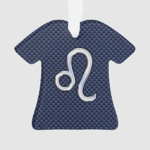 Chrome als Leo Zodiac Sign Blue Carbon Fibre Ornament