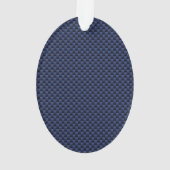 Chrome als Leo Zodiac Sign Blue Carbon Fibre Ornament (achterkant)