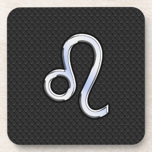 Chrome als Leo Zodiac Sign op slangenhuid Drankjes Onderzetter