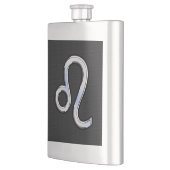 Chrome als Leo Zodiac Sign op slangenhuid Heupfles (Links)