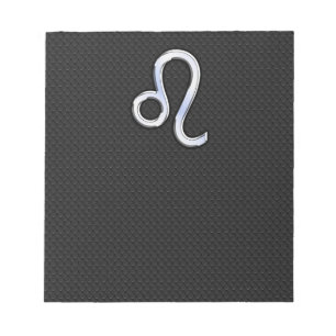 Chrome als Leo Zodiac Sign op slangenhuid Notitieblok