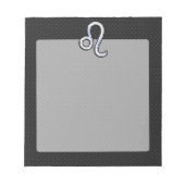 Chrome als Leo Zodiac Sign op slangenhuid Notitieblok (Voorkant)