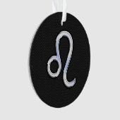Chrome als Leo Zodiac Sign op slangenhuid Ornament (voorkant)