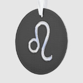 Chrome als Leo Zodiac Sign op slangenhuid Ornament (voorkant)
