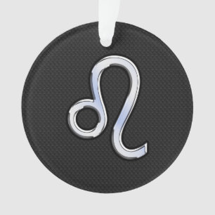 Chrome als Leo Zodiac Sign op slangenhuid Ornament