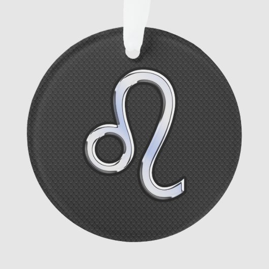 Chrome als Leo Zodiac Sign op slangenhuid Ornament (voorkant)
