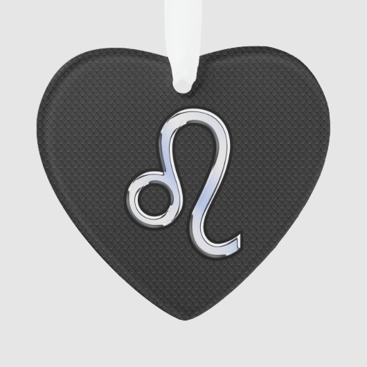 Chrome als Leo Zodiac Sign op slangenhuid Ornament (voorkant)