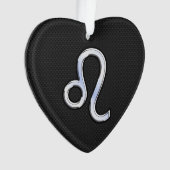 Chrome als Leo Zodiac Sign op slangenhuid Ornament (voorkant)